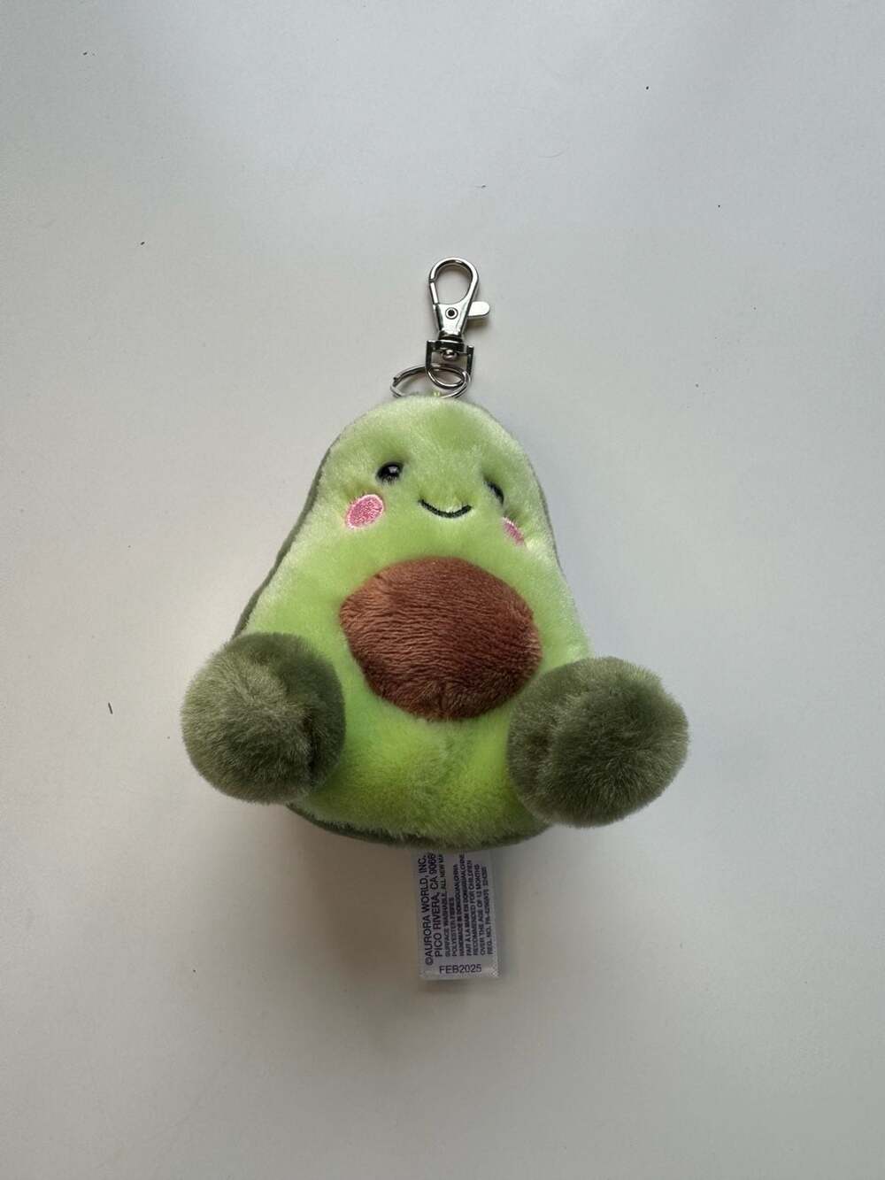 Palm Pals Airy Avocado Plush Clip-On Keychain Stuffed Toy